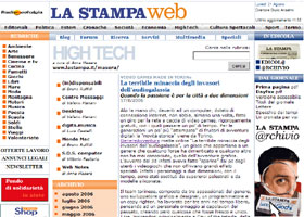 Screenshot La Stampa Web